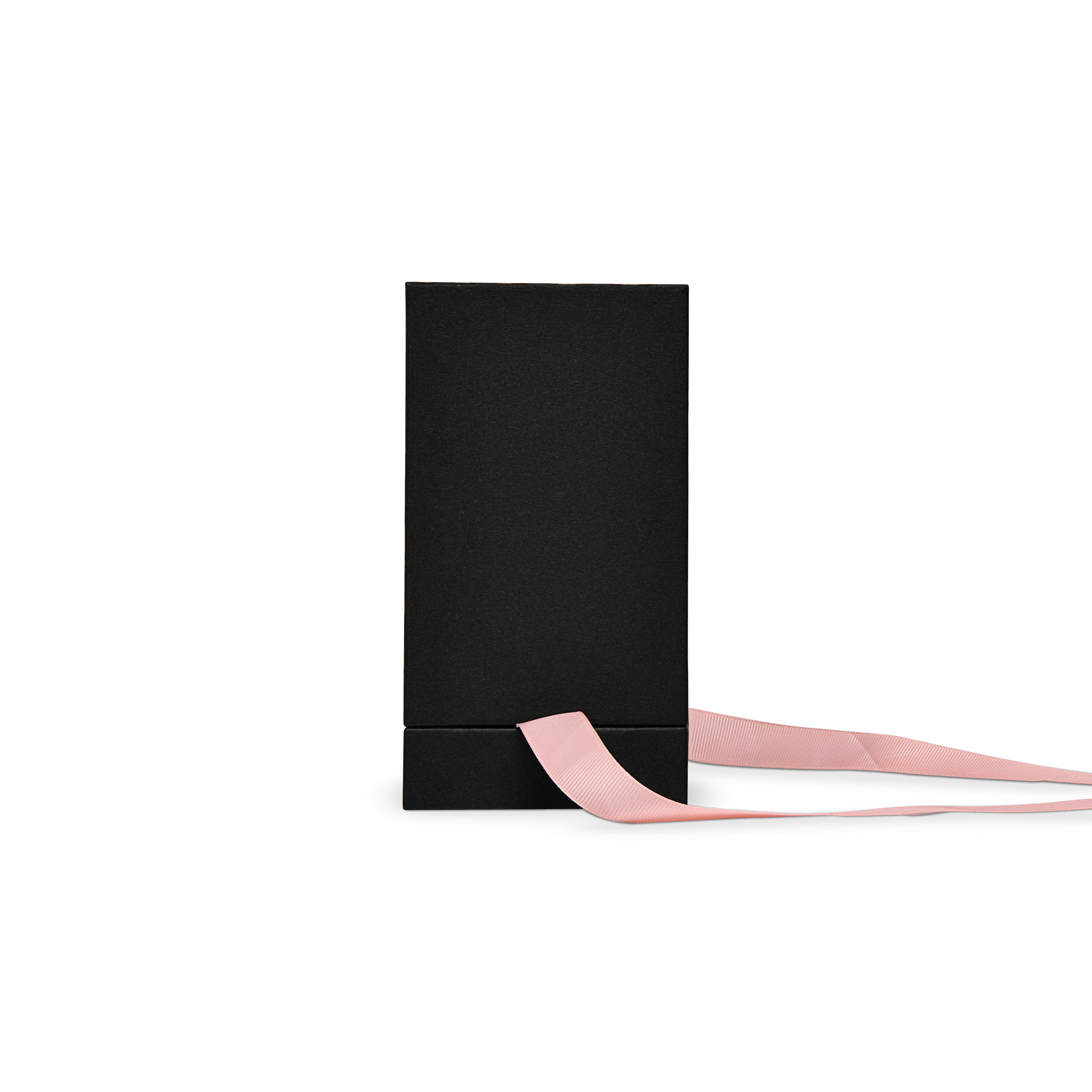 Pure Brand Inspiration Essence Elegant Texture Black Rose Gold Embossed Rigid Gift Box with Ribbon Closure