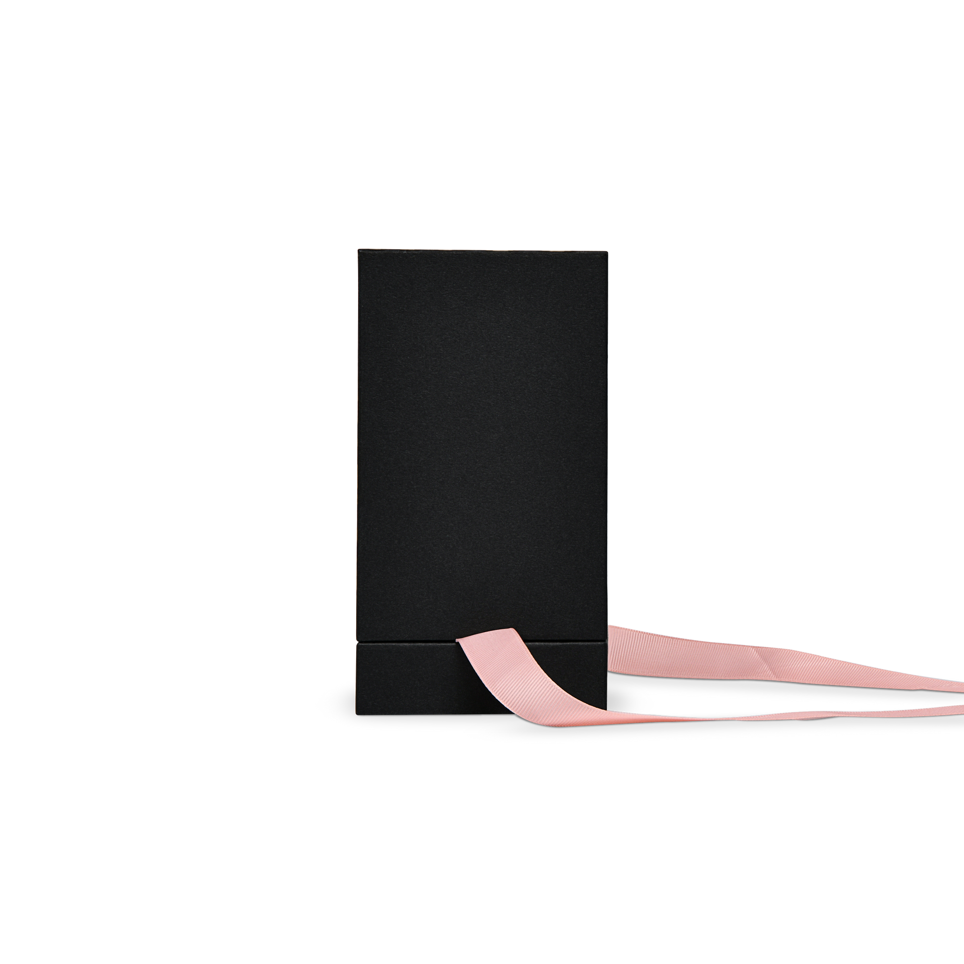 Pure Brand Inspiration Essence Elegant Texture Black Rose Gold Embossed Rigid Gift Box with Ribbon Closure