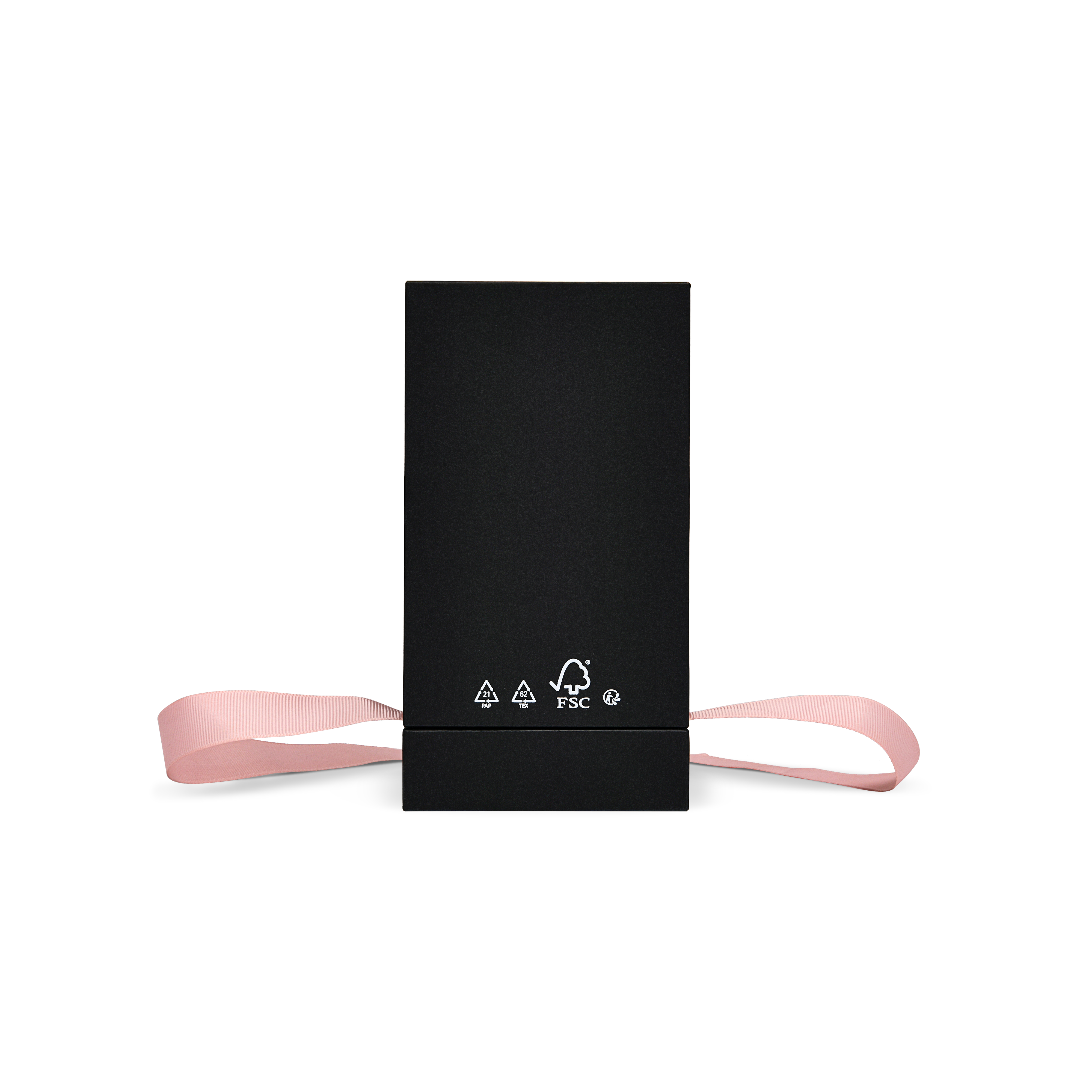 Pure Brand Inspiration Essence Elegant Texture Black Rose Gold Embossed Rigid Gift Box with Ribbon Closure