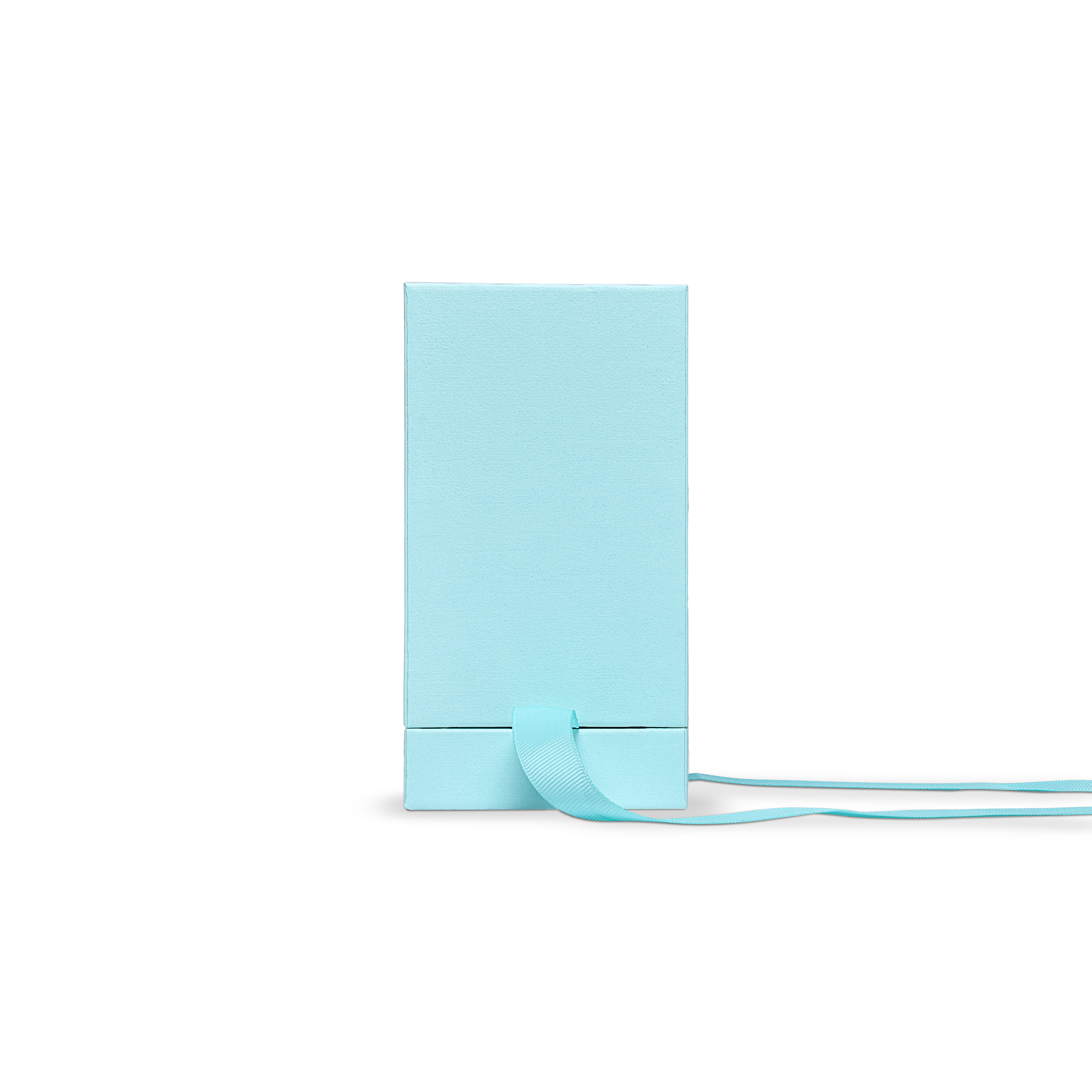 Pure Brand Inspiration Essence Freedom Texture Sky Blue Matte Silver Embossed Extra Tall Rigid Gift Box with Ribbon Closure