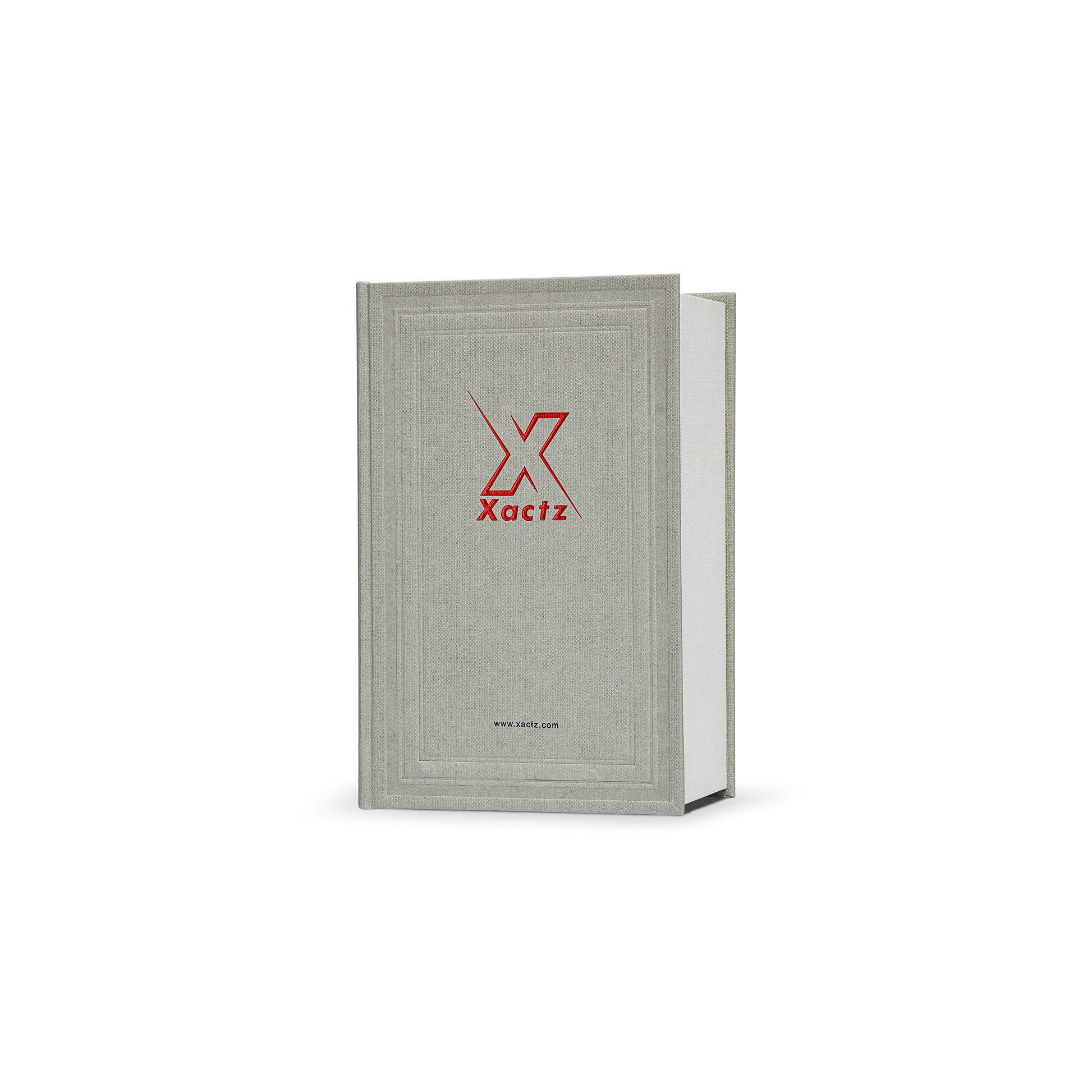 Sage Green Cream Embossed Red Gold Foil Book-Shaped Luxury Gift Box with Elegant Lotus Texture and Rectangular Inner Tray