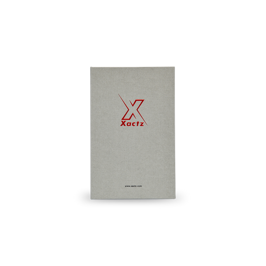 Sage Grey White Embossed Red Gold Foil Book-Shaped Luxury Gift Box with Elegant Lotus Texture and Rectangular Inner Tray