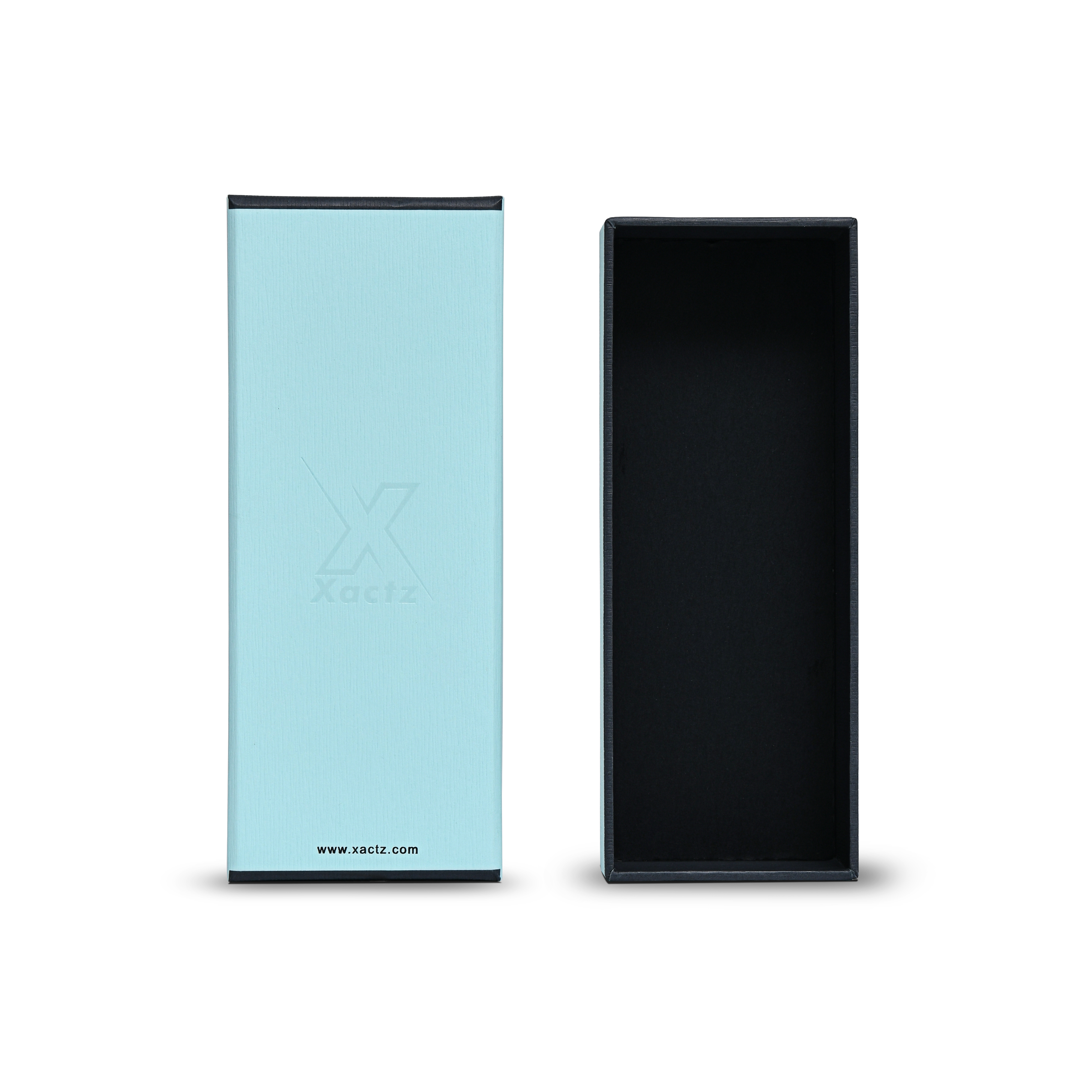 Sky Blue Blind Embossed Stripe Box Luxury Packaging