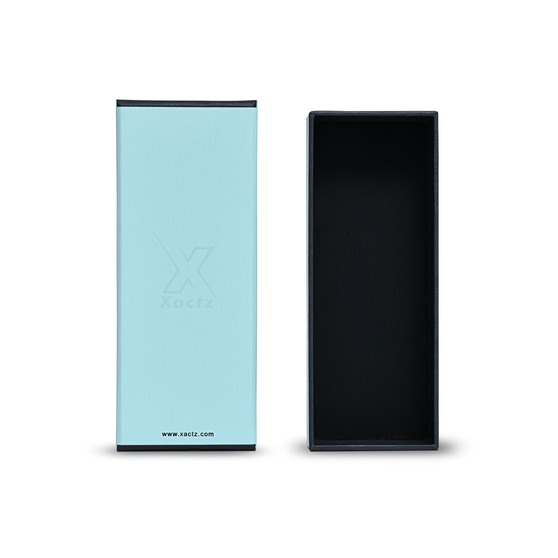 Sky Blue Blind Embossed Stripe Box Luxury Packaging