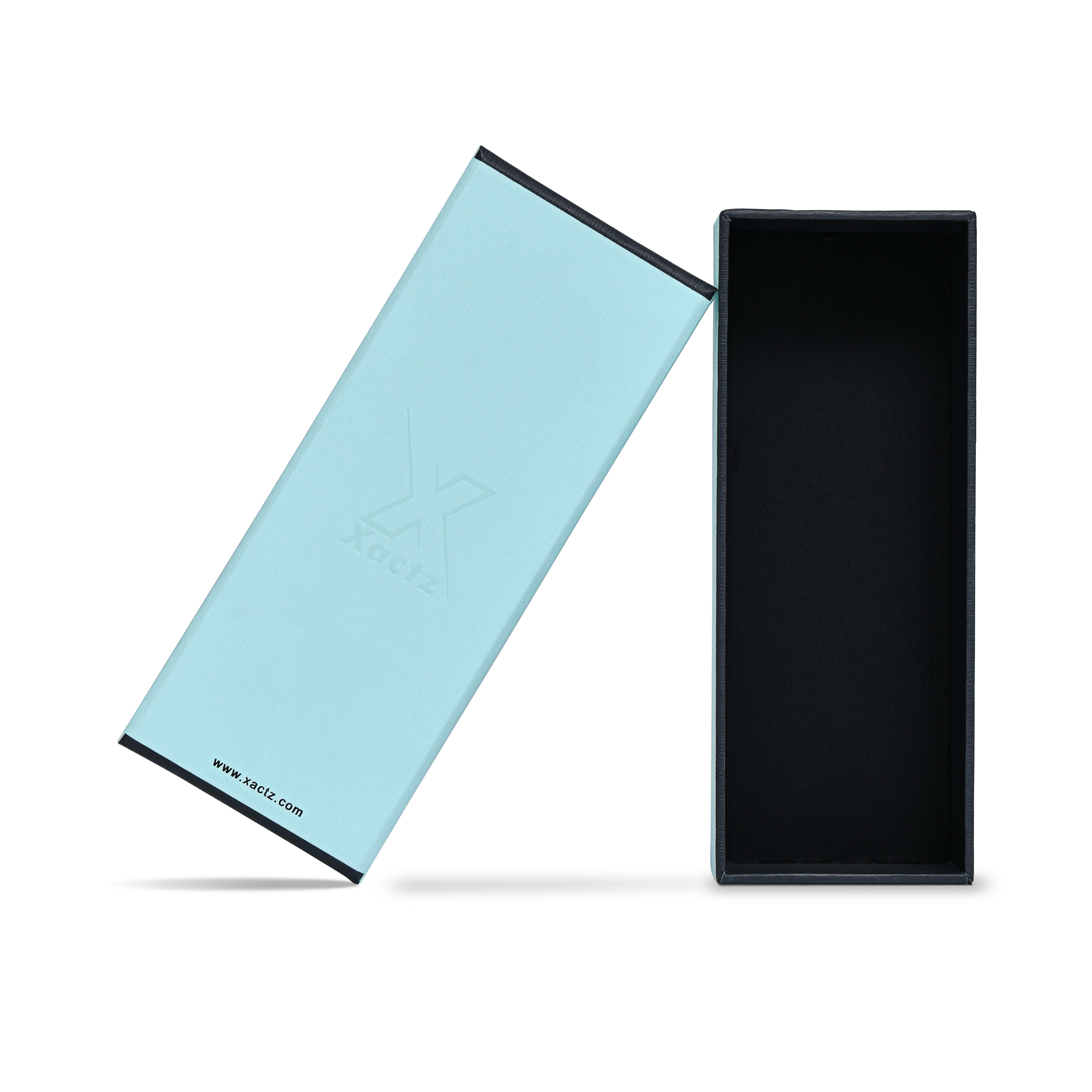 Sky Blue Blind Embossed Stripe Box Luxury Packaging