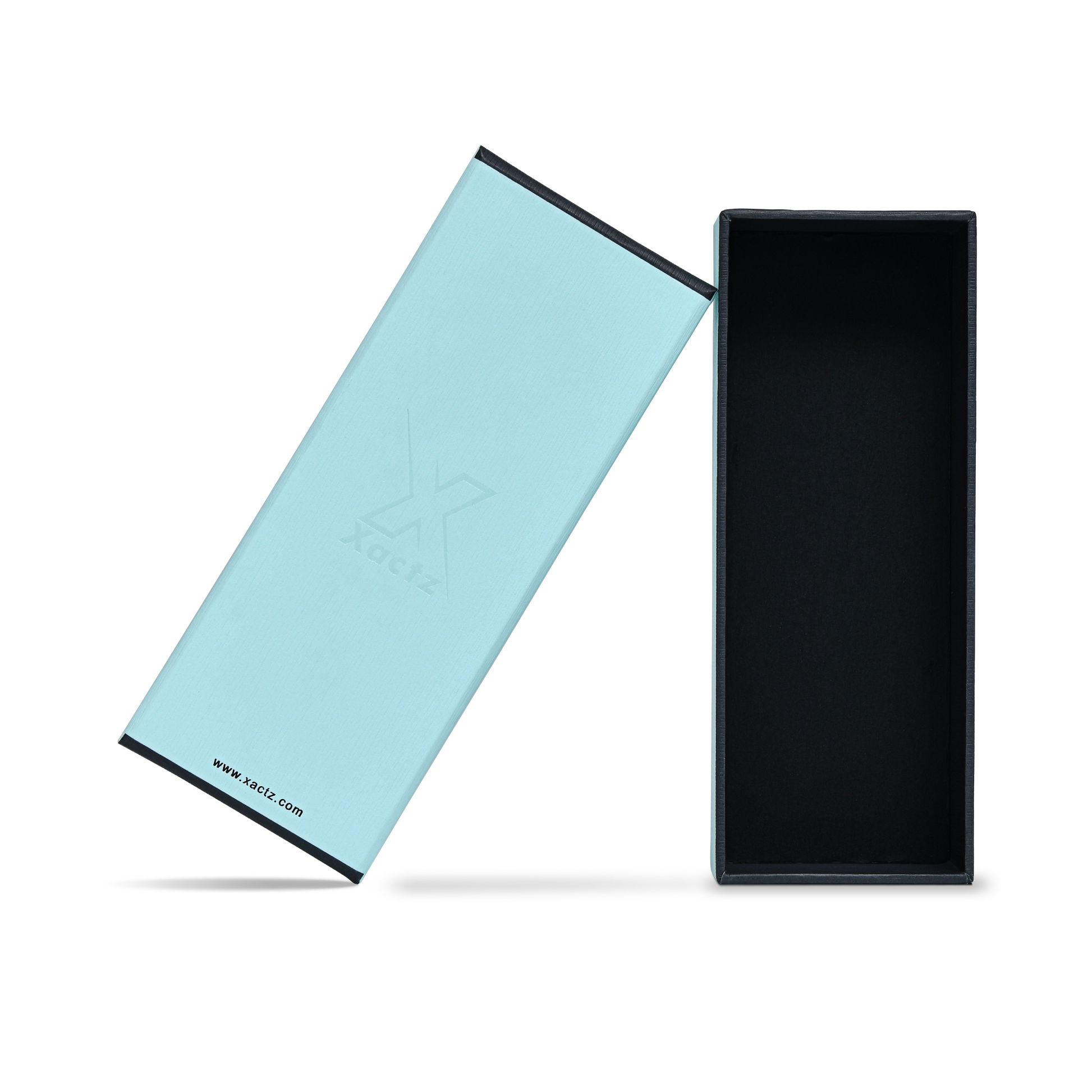 Sky Blue Blind Embossed Stripe Box Luxury Packaging