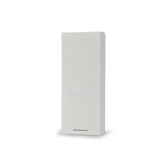 Sophisticated Off-White Box with White Gold Foil Accents Luxury Packaging