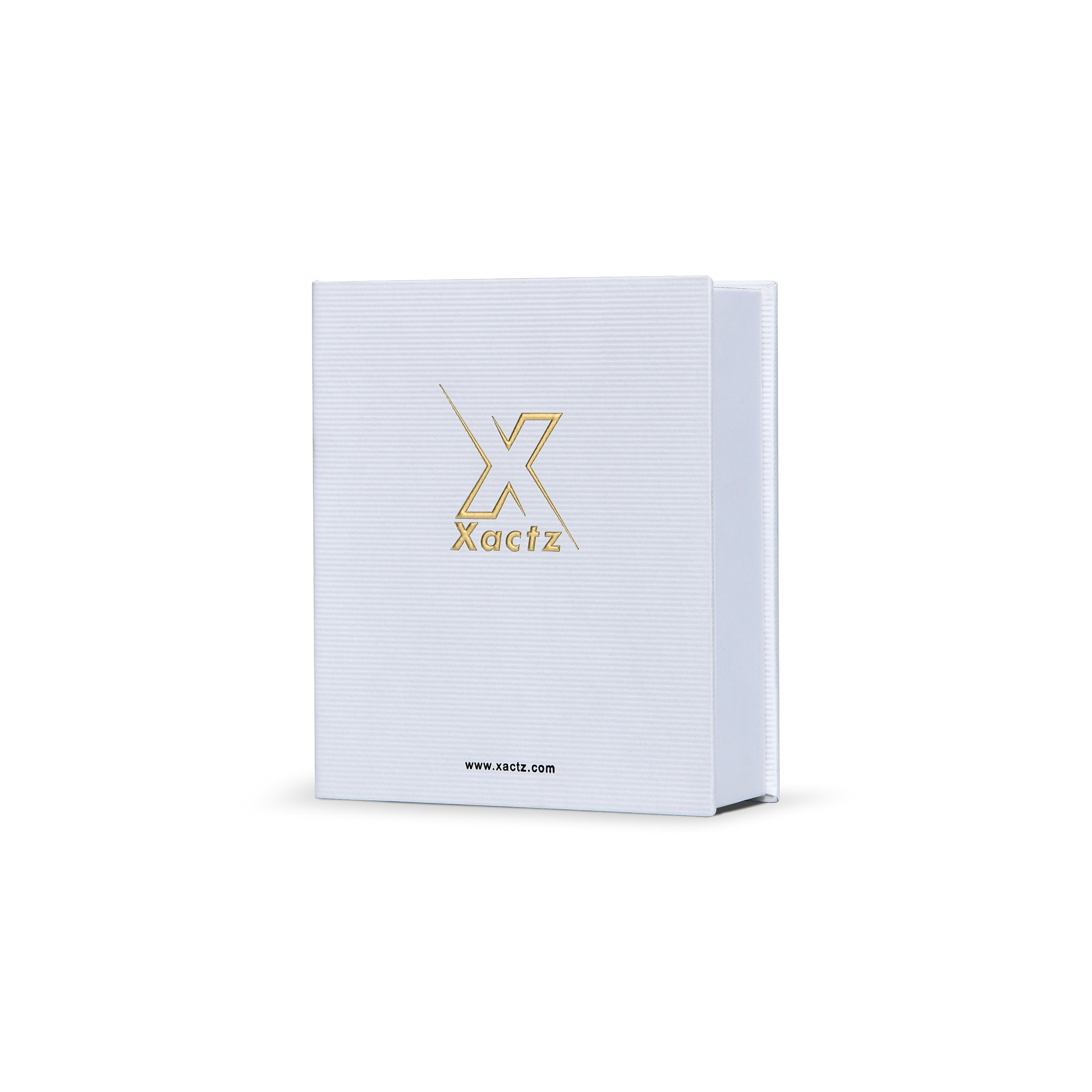 Ultra White Embossed Gold Foil Book-Shaped Luxury Gift Box with Premium Kraft Paper and Custom EVA Insert for Beauty Products