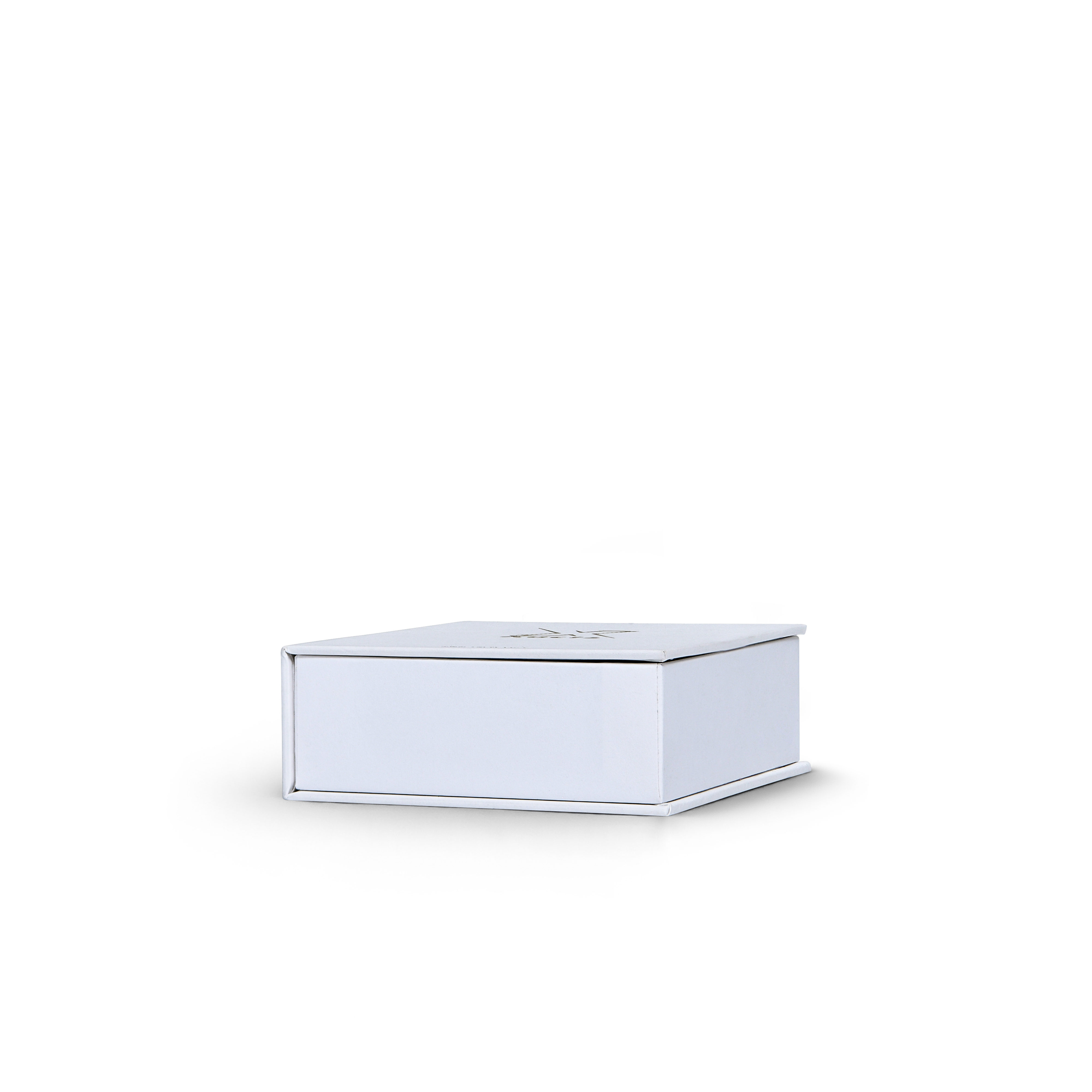 Compact Ultra White Embossed Gold Foil Book-Shaped Luxury Gift Box with Premium Kraft Paper and Custom EVA Insert for Beauty Products