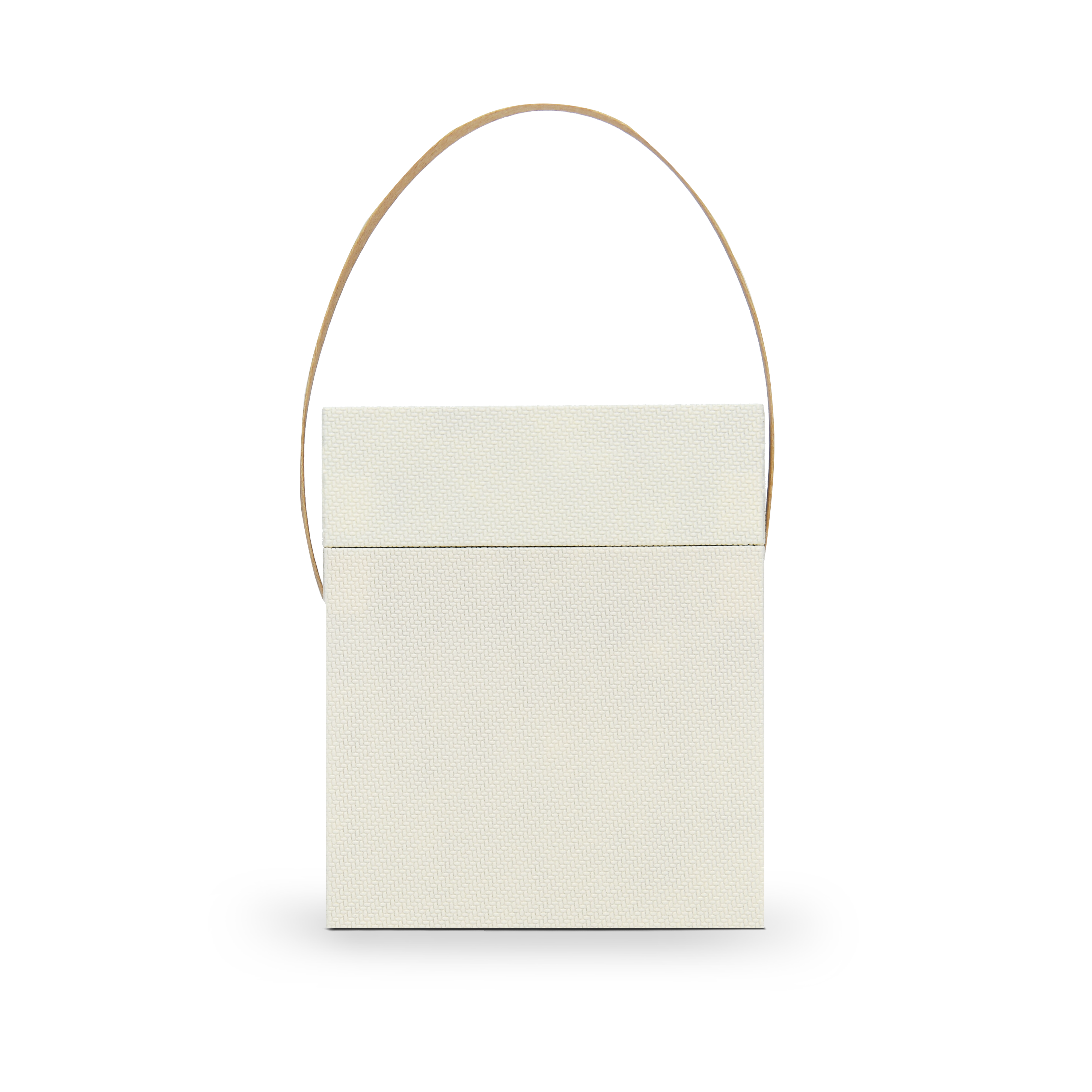 Emballage de luxe personnalisé en boîte à couvercle et base jaune blé avec poignée et doublure en satin