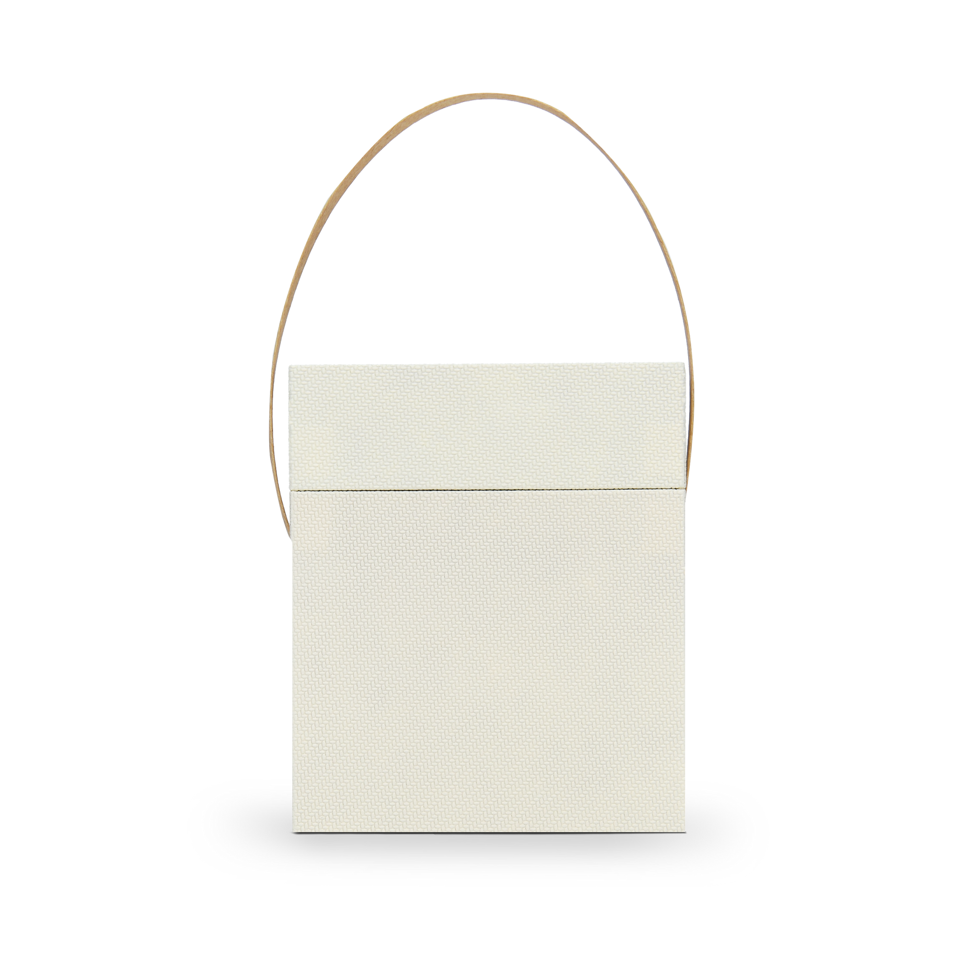 Emballage de luxe personnalisé en boîte à couvercle et base jaune blé avec poignée et doublure en satin
