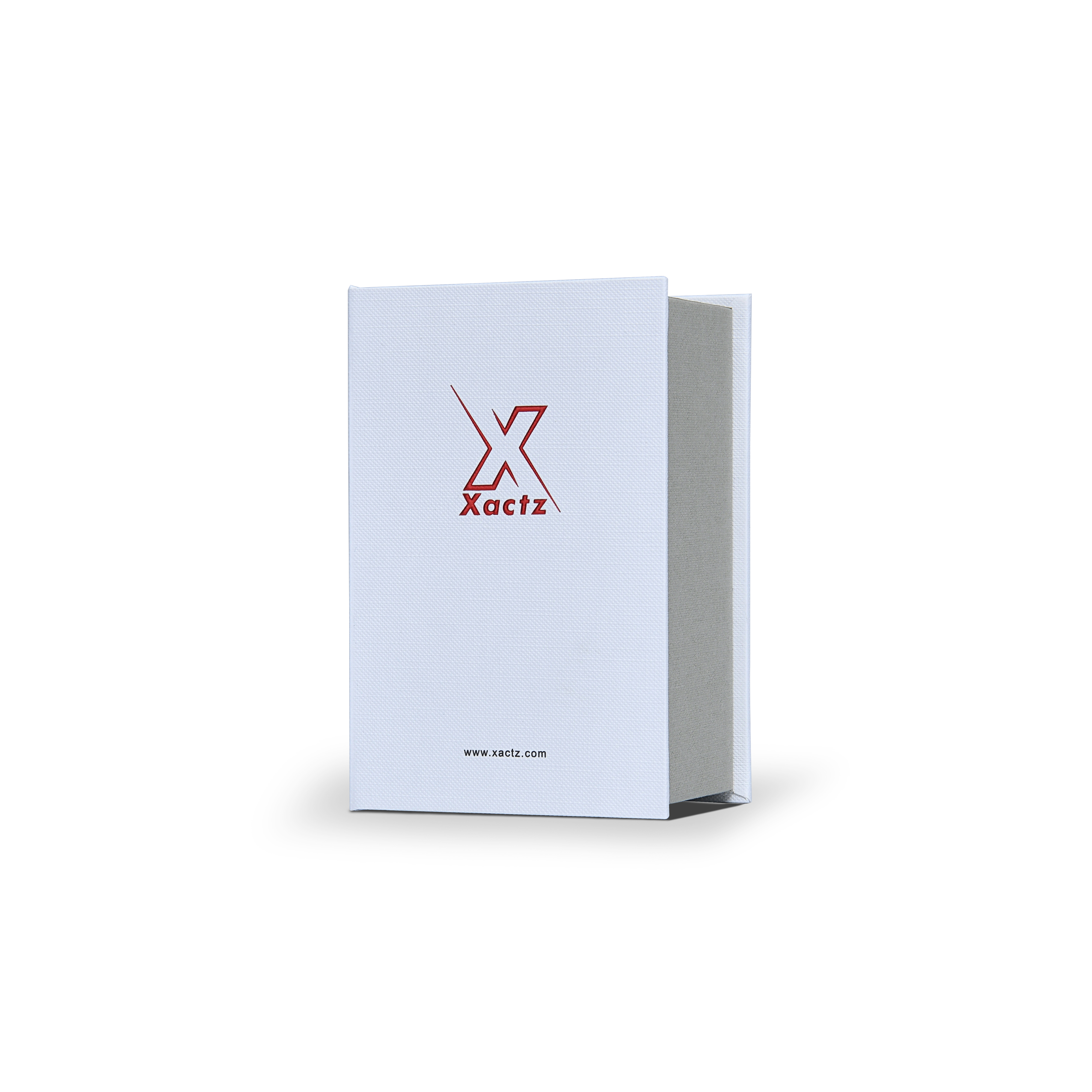 White Healing Aloe Embossed Red Gold Foil Book-Shaped Luxury Gift Box with Healing Aloe Inner Tray