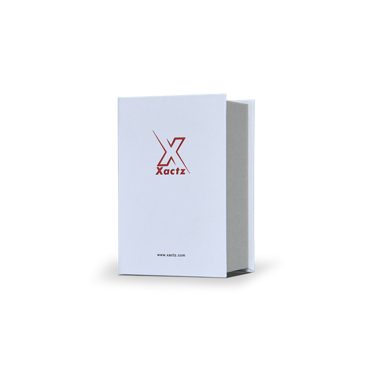 White Healing Aloe Embossed Red Gold Foil Book-Shaped Luxury Gift Box with Rectangular Inner Tray